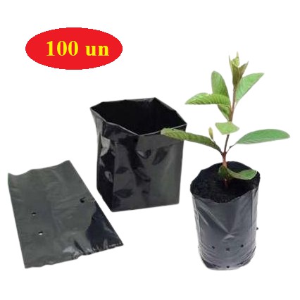 100 Sacos Plásticos Para Mudas 10x 18 / ENVIO IMEDIATO