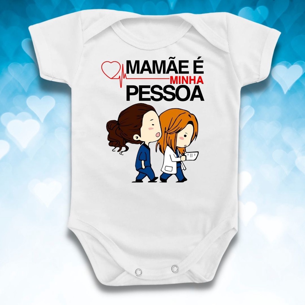 Body Roupa De Bebê Série Frase Greys Anatomy Mamãe My Person em Oferta na Shopee