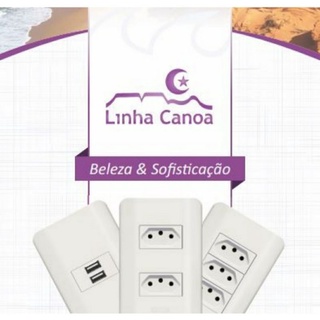 Conjunto Tomadas e interruptor Romazi Canoa