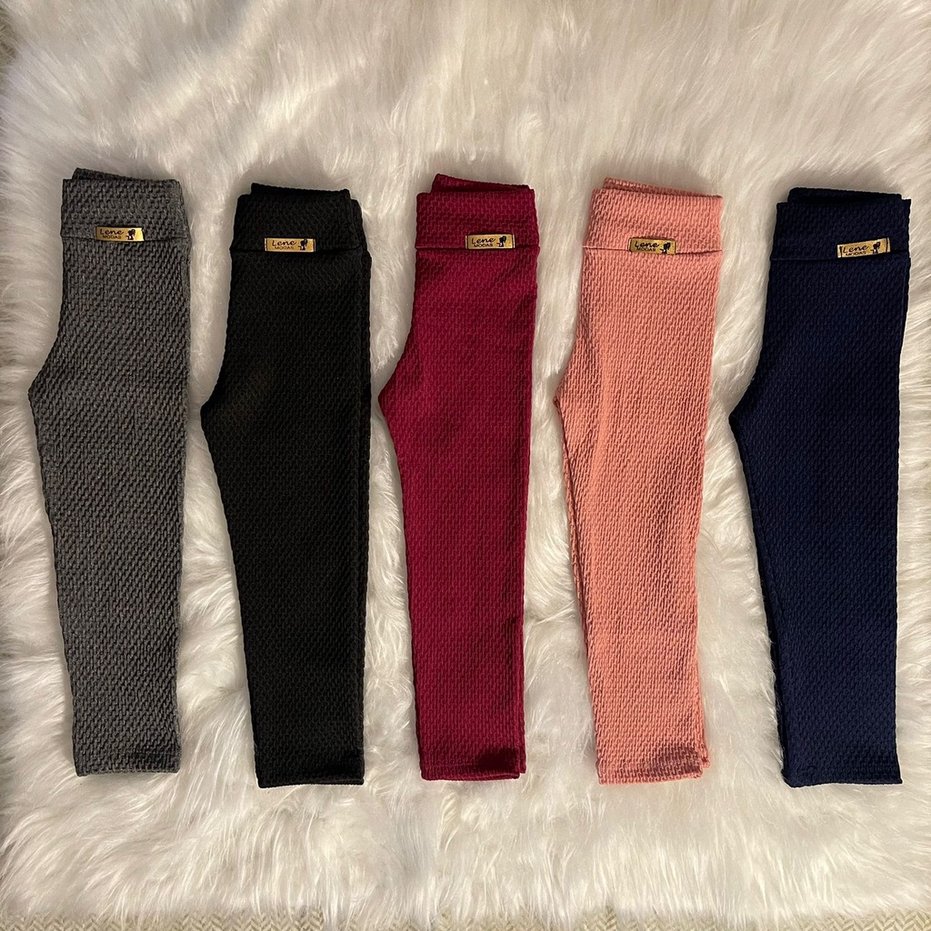 Kit 3 legging bebê tamanho 1, 2 e 3