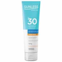Protetor Solar Sunless FPS 30 Farmax 120g Toque Seco