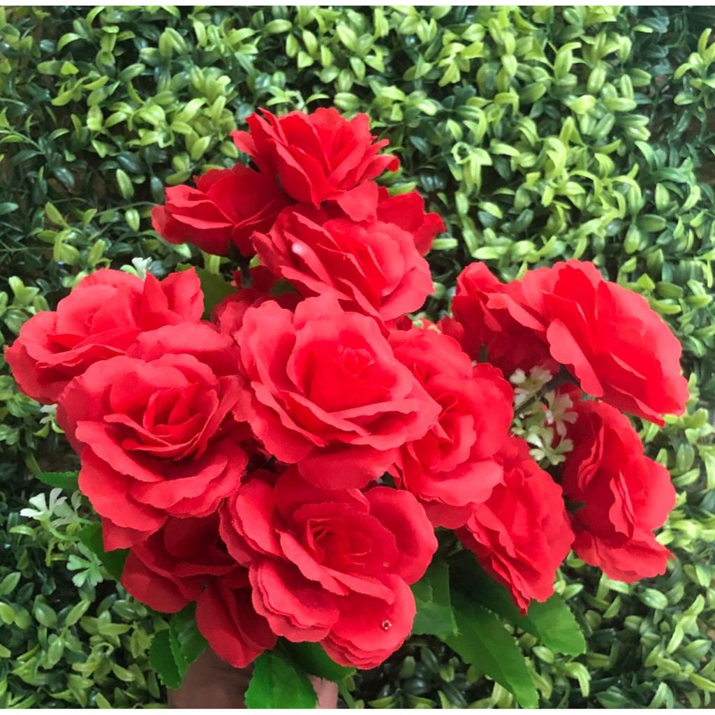 Buquê de rosas colombianas vermelhas artificial | Shopee Brasil