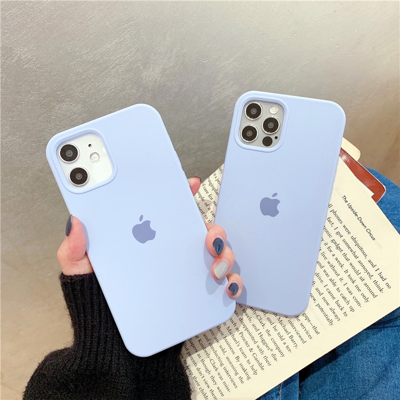 (Lilás Purple)Para iphone 14/13/12/11/XSmax/XR/X/8Plus/7/SE/6sp /Mini/Plus/Pro/Pro Max (Alta Qualidade) Capa De silicone Líquido De Cobertura Completa
