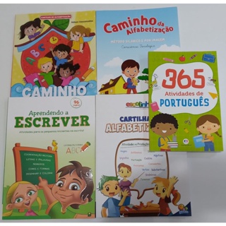 Kit Livro Infantil- Cartilhas de Alfabetização + livro 365 Atividades em Oferta na Shopee