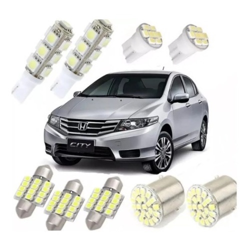 Kit Lampadas Led Honda Fit City Civic Placa Pingo Torpedo Ré
