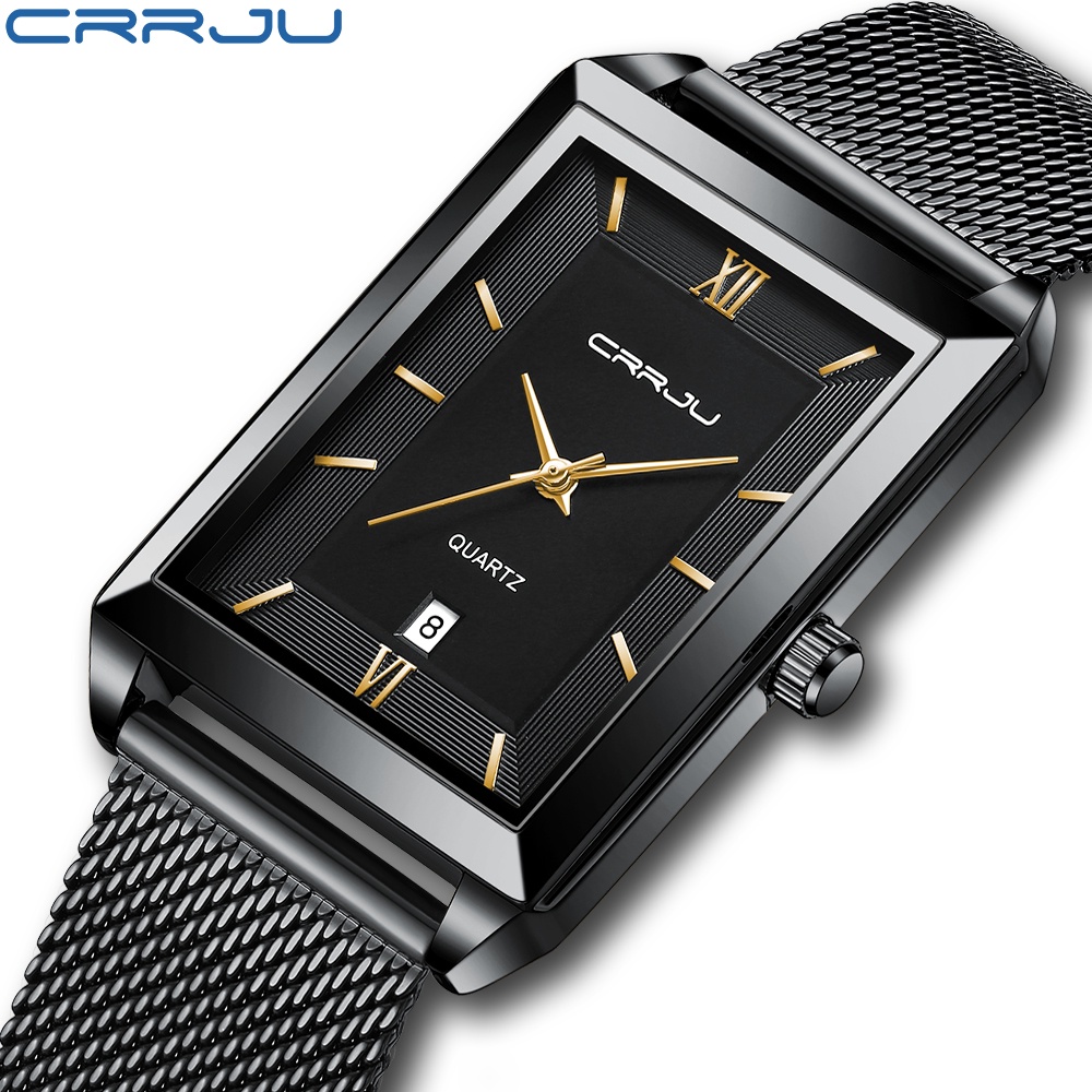 CRRJU Relógio Dos Homens De Aço Inoxidável Ultra Fino Design Criativo Fashion Business Casual Quartz Impermeável 2197 XM Sem Caixa em Oferta na Shopee
