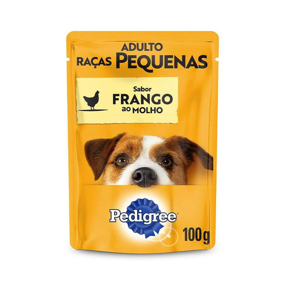 Ração Úmida Pedigree Sachê Cães Adultos Raças Pequenas Frango ao Molho 100g - Pets