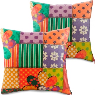Kit 2 Capas Almofada Decorativa Para Sala com Ziper Suede 45x45 Bf Colchoes