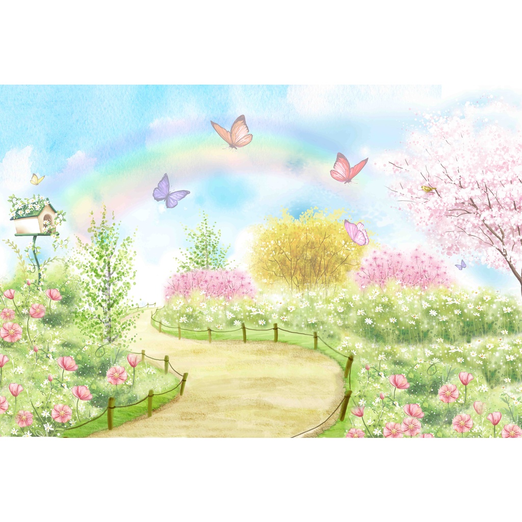 Painel de Festa em Tecido Sublimado 3d Jardim Encantado | Shopee Brasil