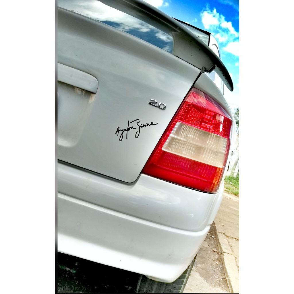 Adesivo Assinatura Ayrton Senna 14cm x 6,5cm | Shopee Brasil