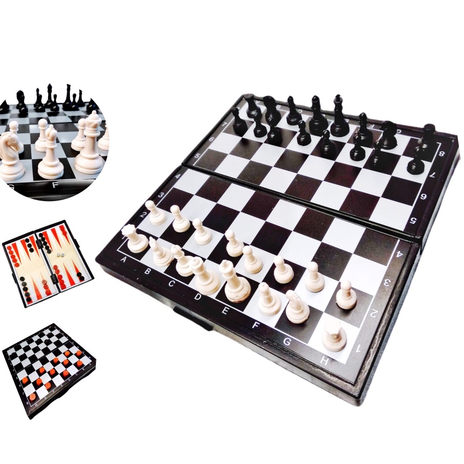 Jogo Xadrez e Damas Luxo Hoyle Games 2 Em 1 Tabuleiro Caixa