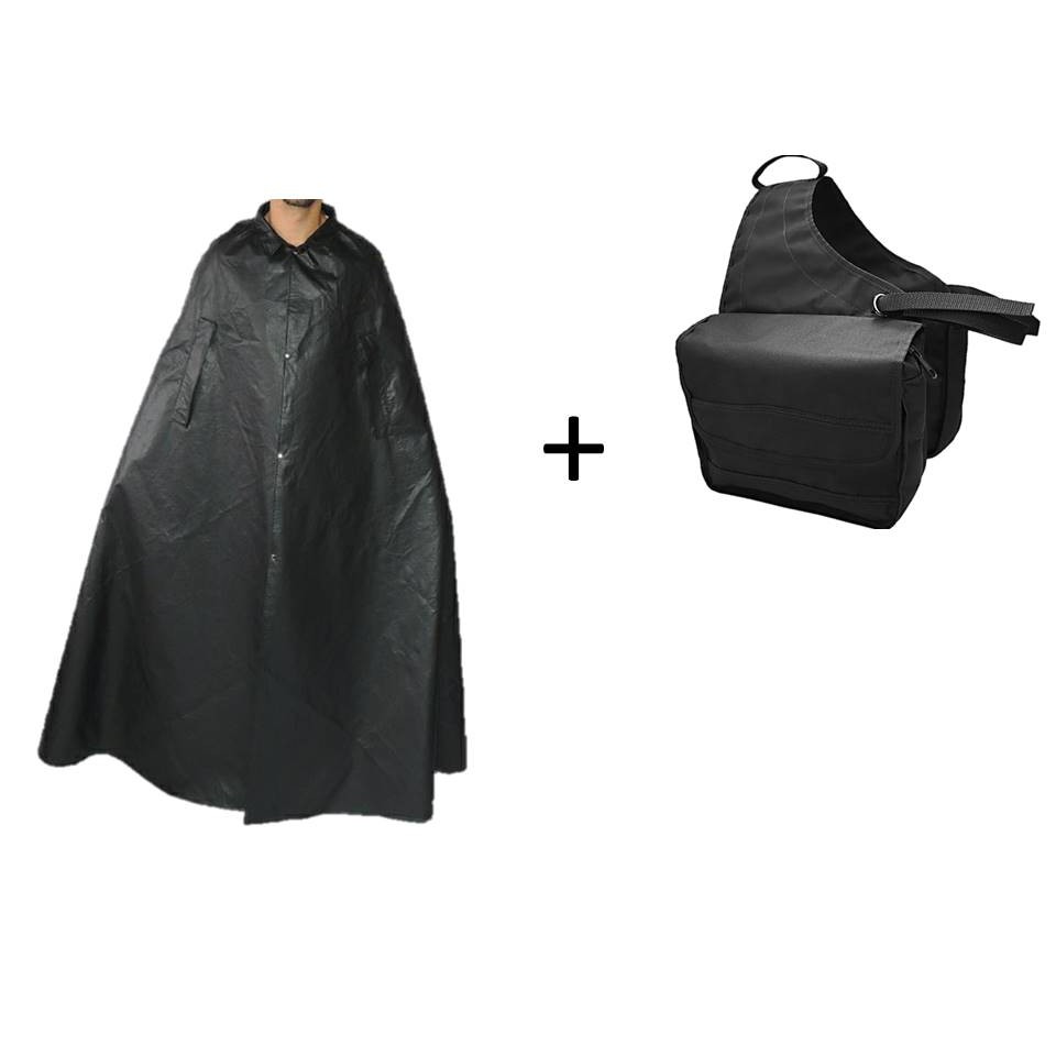 Alforje De Lona Para Cavalo + Capa De Chuva Para Cavaleiro