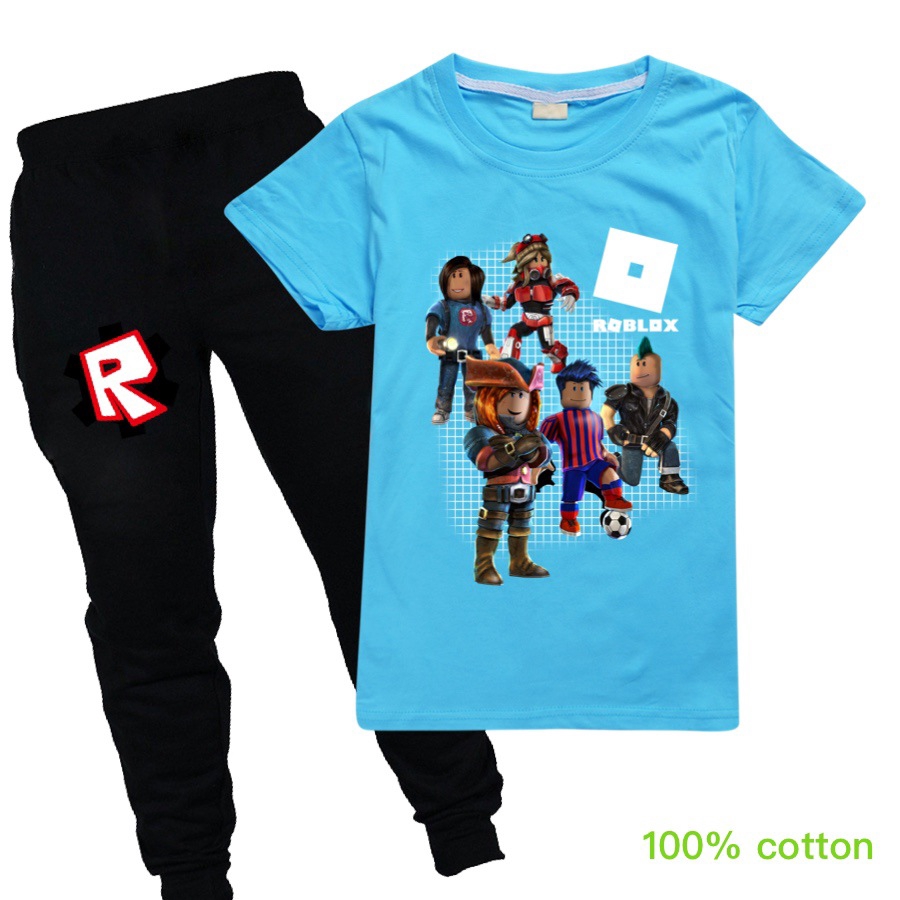 Roblox Camiseta Comprida Infantil Unissex De Desenho Animado Duas Pecas Shopee Brasil - camisa do barcelona roblox