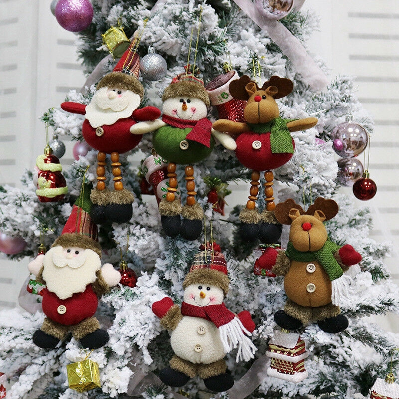 Ornamentos De Natal Papai Noel Árvore De Neve Boneca De Brinquedo  Decorações Para O | Shopee Brasil