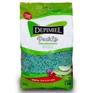 Cera Depilatória em Pérolas Pearls Vegetal com Aloe Vera 1Kg - Depimiel