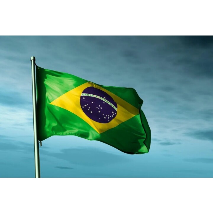 Kit com 1 bandeira do Brasil com 1 metro com surporte+bandeira do Brasil 24 X23 copa do mundo 7 de setembro olímpiada