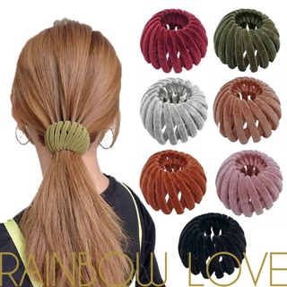 Veludo Ninho Pássaro Fofo Rabo De Cavalo Ajustável Grampo De Cabelo/Senhoras Extensível Headband Acessórios Para O Preguiçoso Clipe em Oferta na Shopee