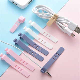 4 Pcs Cabo Organizador Titular Enrollador De Carregamento Braçadeira De Silicone Protetor Do Carregador USB