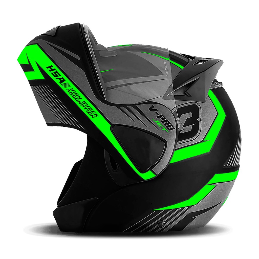 Capacete Robocop Escamoteável Pro Tork V-pro Jet 3 Todas Cores e Tamanho