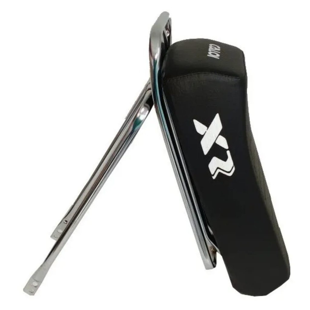 Banco Selim Mobilete XR Caloi Garupa Reta Prata Presilha Kit Completo Bikelete Bicicleta Motorizada