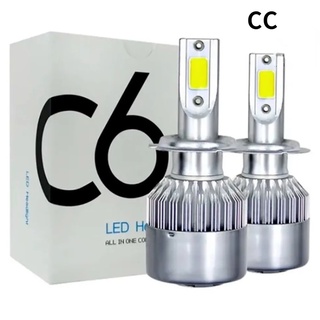 Para carros Par Lâmpadas H4 / H7H11 / H1 / HB3 / 9005 Super Led Top 6000K 7200 Lumens C6