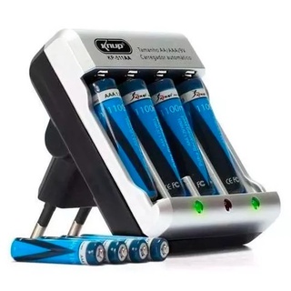 Carregador de Pilhas aa / aaa / 9V com 4 pilhas KP-511AA Knup