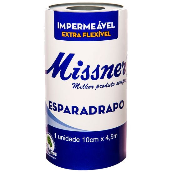 Esparadrapo Impermeavel Branco 10 Cm X 4,5 M Missner