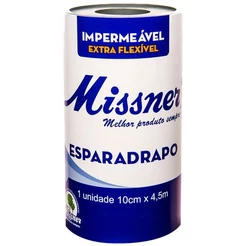 Esparadrapo Impermeavel Branco 10 Cm X 4,5 M Missner