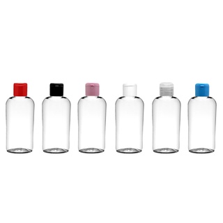 30 Frascos Plástico Pet 60 Ml Oval Flip Top para álcool gel, shampoo, sabonete líquido e cremes