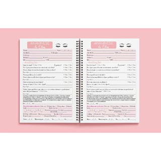 Ficha Anamnese extenção de cilios com 100 páginas em Oferta na Shopee