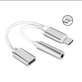 Cabo Adaptador Duplo Tipo C Macho Para Tipo C Femea e P3