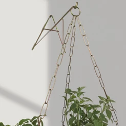 Corrente Tripla 74cm p/ pendurar Vasos Suporte de Aço