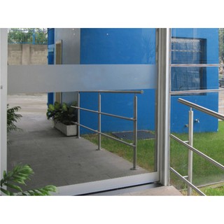 Faixa Decorativa e Segurança em Adesivo Jateado liso P/ Portas De Vidro 100 x 10 cm