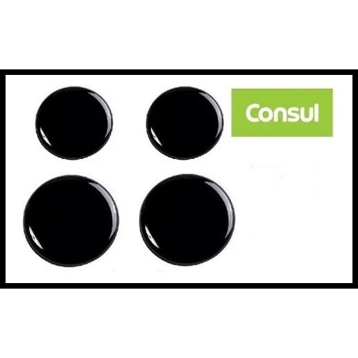 Conjunto Kit Espalhadores Tampa Fogão Consul Facilite 4 Bocas