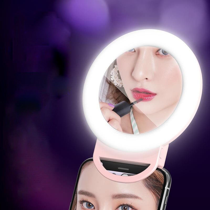 Selfie Ring Light Para Celular 36 Leds Com Espelho