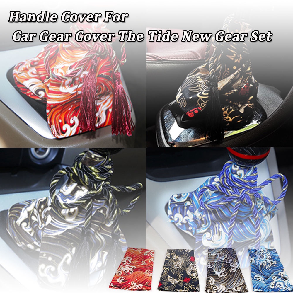Acessórios Universais Para Carros JDM Tela Estilo Padrão Katana Shift Lever Knob Dust Cover Corrida Samurai Espada Collar