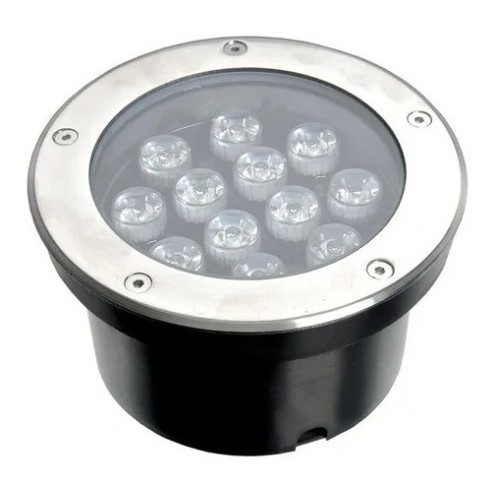 2 Balizador Luminária Led 12w Branco Quente Embutir Chão