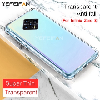 Capa De Silicone Anti-Impacto Transparente Para Infinix Zero 8 8i Note 10 Pro NFC 8 8i 7 Hot 10s 10i 10 9 Play