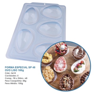 1~4 Forma bwb silicone 3 partes, Sp 48, ovo de páscoa 100g cod 3615 ( 3 unidades ) em Oferta na Shopee