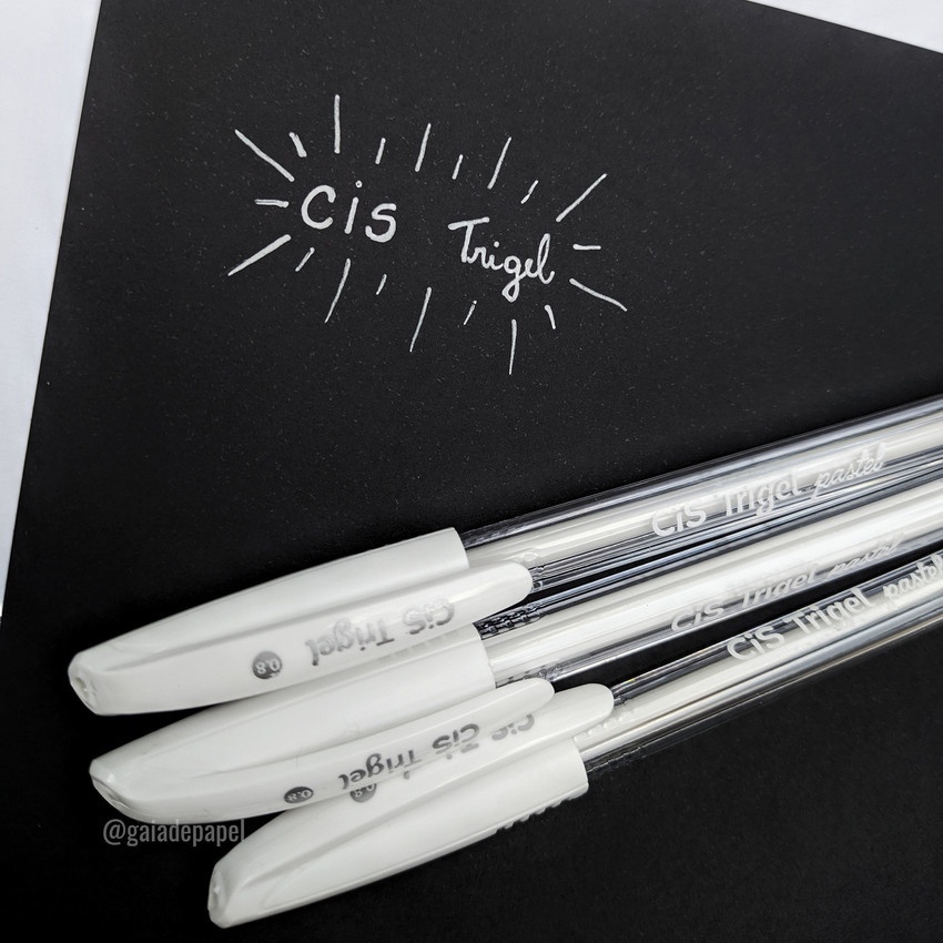 Caneta Cis Trigel Branca Ideal para Papel Preto 0.8mm Gel Tom Pastel em Oferta na Shopee