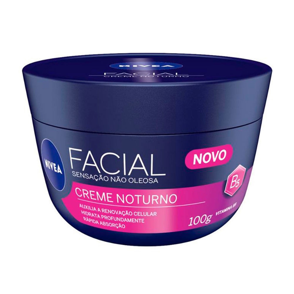 Creme Facial Cuidado Noturno Sensação Não Oleosa 100g Nivea - Beauty