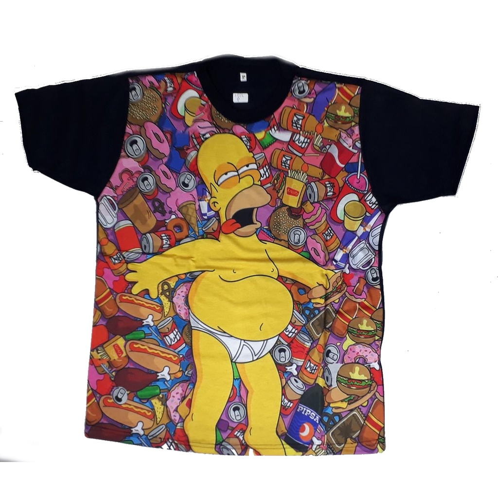 Camiseta Blusa Simpsons Homer Simpson Desenho Lua038 Shopee Brasil 9374