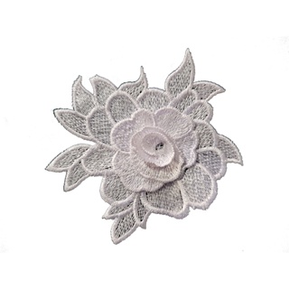 Aplique Rosa 3D4 de Guipir Unidade Véu Pano de Prato Roupas Artesanato Toalhas em Oferta na Shopee