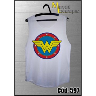 Regata Camiseta Feminina Academia Mulher Maravilha em Oferta na Shopee