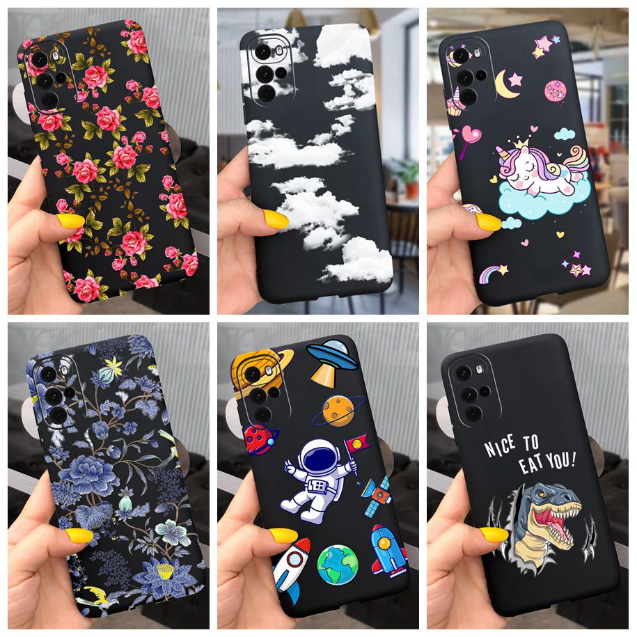 Capa Motorola Moto G22 G42 G52 TPU Para Celular Com Estilo Astronauta Nuvem De Flor Pintada MotoG22 G 22 42 52