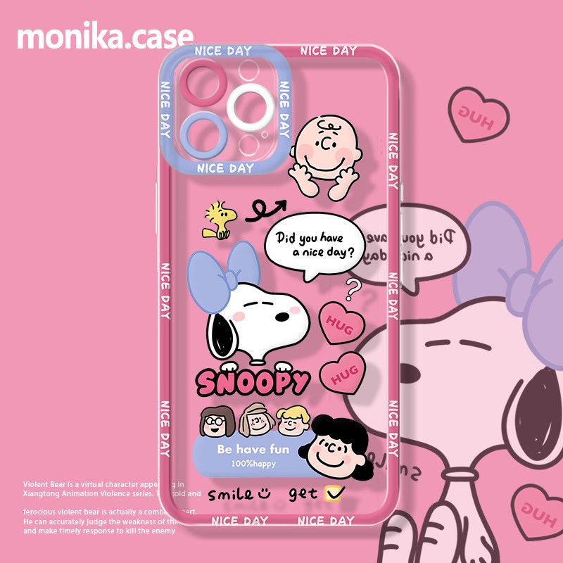2022 Novo Snoopy Transparente Olho De Anjo TPU Capa Para Celular Adequado iPhone 14 Pro Max Mini 13 12 11 XS XR X 8 7 Plus 6S 6 SE
