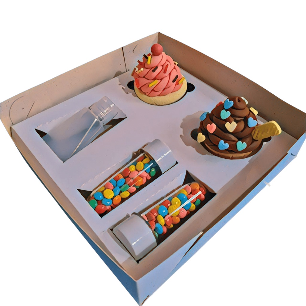 Kit Confeiteiro Caixa Cupcake - 10 Unidades - Caixa Dia das Crianças - Caixa Cupcake