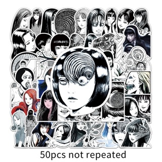 Autocolantes Junji Ito 50Pcs/Set Horror Anime À Prova D'água Decalque Para Brinquedos em Oferta na Shopee