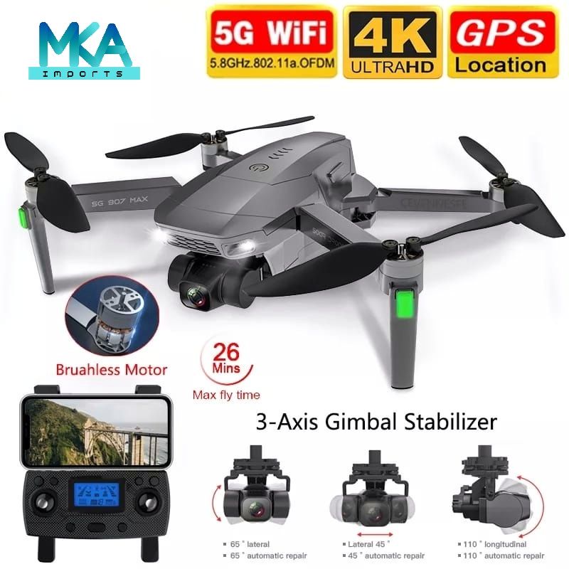 Drone SG907 Max com Câmera 4k Profissional GPS 2km Motor Brushless ...