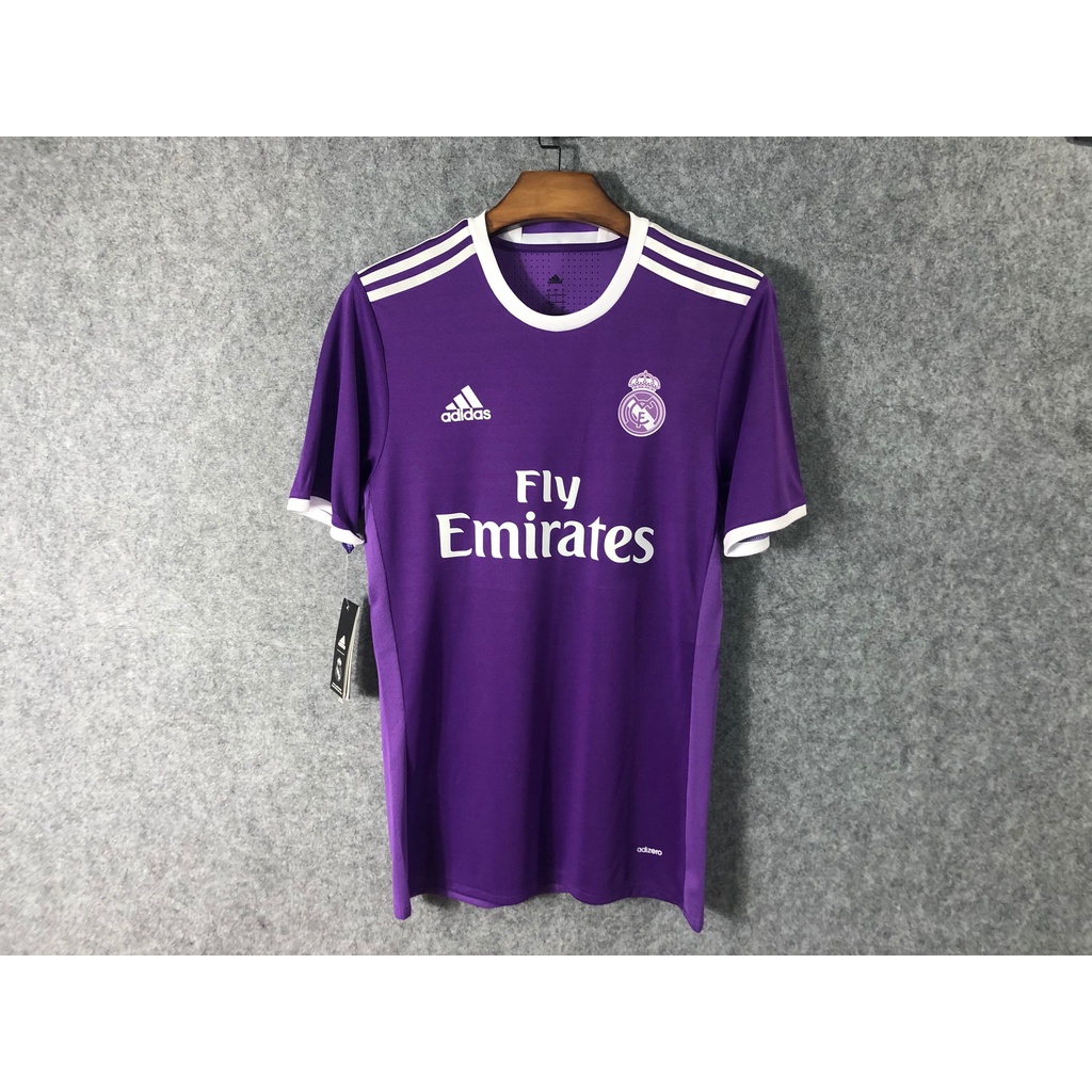 Camisa De Futebol Retro 2018 Real Madrid Roxa Away Qualidade Tai @ @ Lande @ @ Sa 1: 1